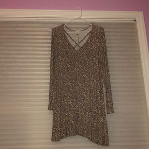 floral print wet seal long sleeve dress